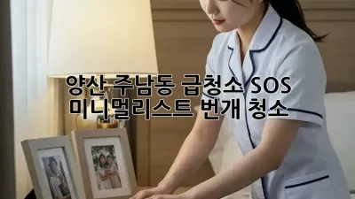 양산 주남동 급청소 SOS! ✨미니멀리스트 번개 청소⚡️